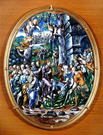 The Entry of Christ into Jerusalem by Leonard Limosin